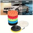 thumbnail image 5 of 8PCS 7 Inch Buffing Polishing Pads Kit 5pcs Polishing Sponge 1 pc Wool Pad 5 x Polishing Pads 1 x Adhesive Backer Pad with handle Waxing Buffing Pad Kit for Car, 5 of 7