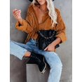 thumbnail image 4 of Womens Corduroy Button Down Casual Long Sleeve Shirt Jacket Oversized Blouses Tops, 4 of 9