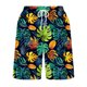 thumbnail image 4 of Puntoco Pantalones Cortos Para Hombre Con Bolsillo Con Cordón Y Estampado De Coco Hawaiano, Medio Pantalón Verde M,Pantalones Cortos Hombre, 4 of 5