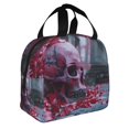 thumbnail image 2 of Balery Gothic Red Skull Cemetery Bolsa de Almuerzo Aislada – Caja de Almuerzo con Papel de Aluminio Grueso, Mantiene la Comida Fresca por 4 Horas, 2 of 8