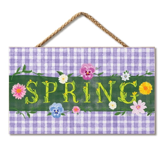 CounterArt Spring in the Garden Hanging Wood Wall Sign