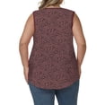 thumbnail image 3 of NISVIYA Womens Tank Tops Trendy Sleeveless Shirts Casual Square Neck Tunics Mauve Leopard Printed S, 3 of 7
