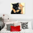 thumbnail image 5 of Autua Cute Cat Canvas Wall Art Print for Living Room Bedroom Home Office Decor, High Resolution Image, Handmade, Waterproof, Tear Resistant, Perfect Gift, Easy to Frame 20x16in, 5 of 6