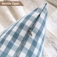 thumbnail image 4 of Light Blue Farmhouse Buffalo Plaid Pillow Covers 18x18 Set of 2 Patio Outdoor Decor Neutral Checkered Pillow Covers 18 x 18, Blue and White Gingham, 4 of 5
