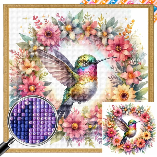 AB Parcial 5D DIY Colibrí Taladro 45x45cm