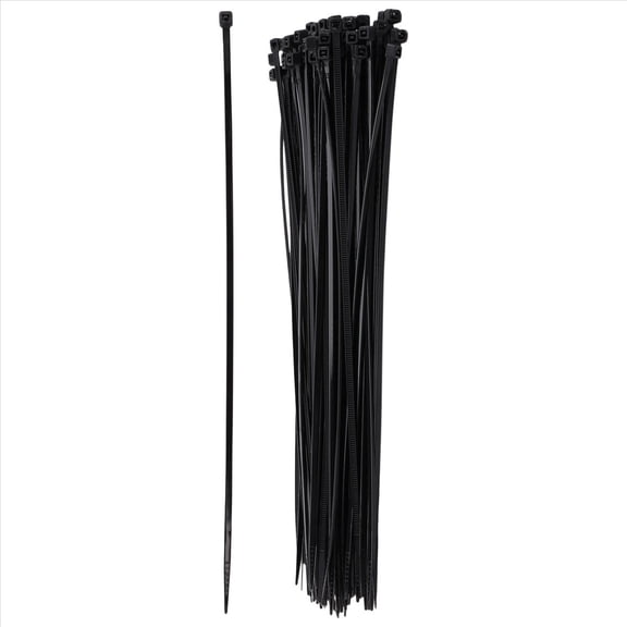 Quaqdae 100 x Thin Black Cable Tidy Ties Zip Ties Cord Strap Wrap 200mm x 3mm