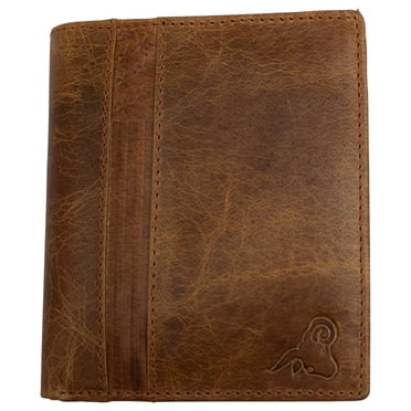 RFID Men's Leather Hipster Wallet - European Style Zip Around Bifold With 11 Card Slots & ID Window