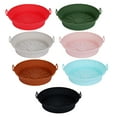 thumbnail image 2 of Usloyux 7Pcs Reusable Air Fryer Baking Pan, 8.5 Inch Silicone Pot Liner Pad with Air Circulation Design, Non-Stick Dishwasher Safe Accessories for Cooking Chicken Pinions, Vegetables, Frozen Foods, 2 of 9