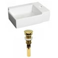 thumbnail image 1 of 16,25 Po. au-Dessus du Comptoir Ensemble de Récipient Blanc pour Robinet Droit 1 Trou, 1 of 1