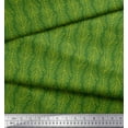 thumbnail image 2 of Soimoi Green Cotton Cambric Fabric Coconut Leaves Print Fabric by the Yard 42 Inch Wide, 2 of 3