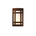 thumbnail image 1 of Justice Design CER-5480W-RRST Ambiance - Small ADA Craftsman Window Closed Top Outdoor Wall Sconce Real Rust Incandescent Choose Your Options, 1 of 2