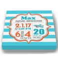 thumbnail image 2 of Personalized Canvas Birth Announcement Nursery Decor Gift, Airplane Design, Custom Name, Date, Weight & Length, Unique Boys & Girls Baby Shower Wall Art Presents, Color Turquoise # 1, Size - 10x10, 2 of 5