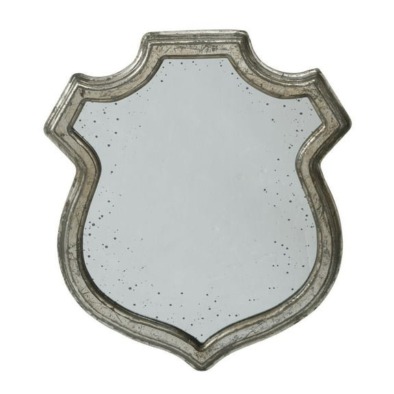 A&B Home Wide Empire Crest Medium Mirror-Color:Silver,Style:Classic Vintage