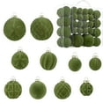 thumbnail image 3 of DAMAI 46 Pcs Velvet Christmas Ball Ornaments,Flocked Christmas Tree Decorations Set, Plastic Hanging Decor for Xmas Tree Holiday Home Decoration, 3 of 5