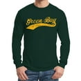 thumbnail image 5 of Green Bay Baseball Script - Hometown Pride, Pitcher Long Sleeve T Shirt - Small - Forest, 5 of 6