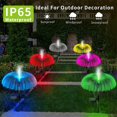 thumbnail image 3 of Luz Solar doble de medusas para exteriores, lámpara de decoración impermeable para césped, Patio, luces solares de jardín, luces LED de fibra óptica, 7 colores, 3 of 4