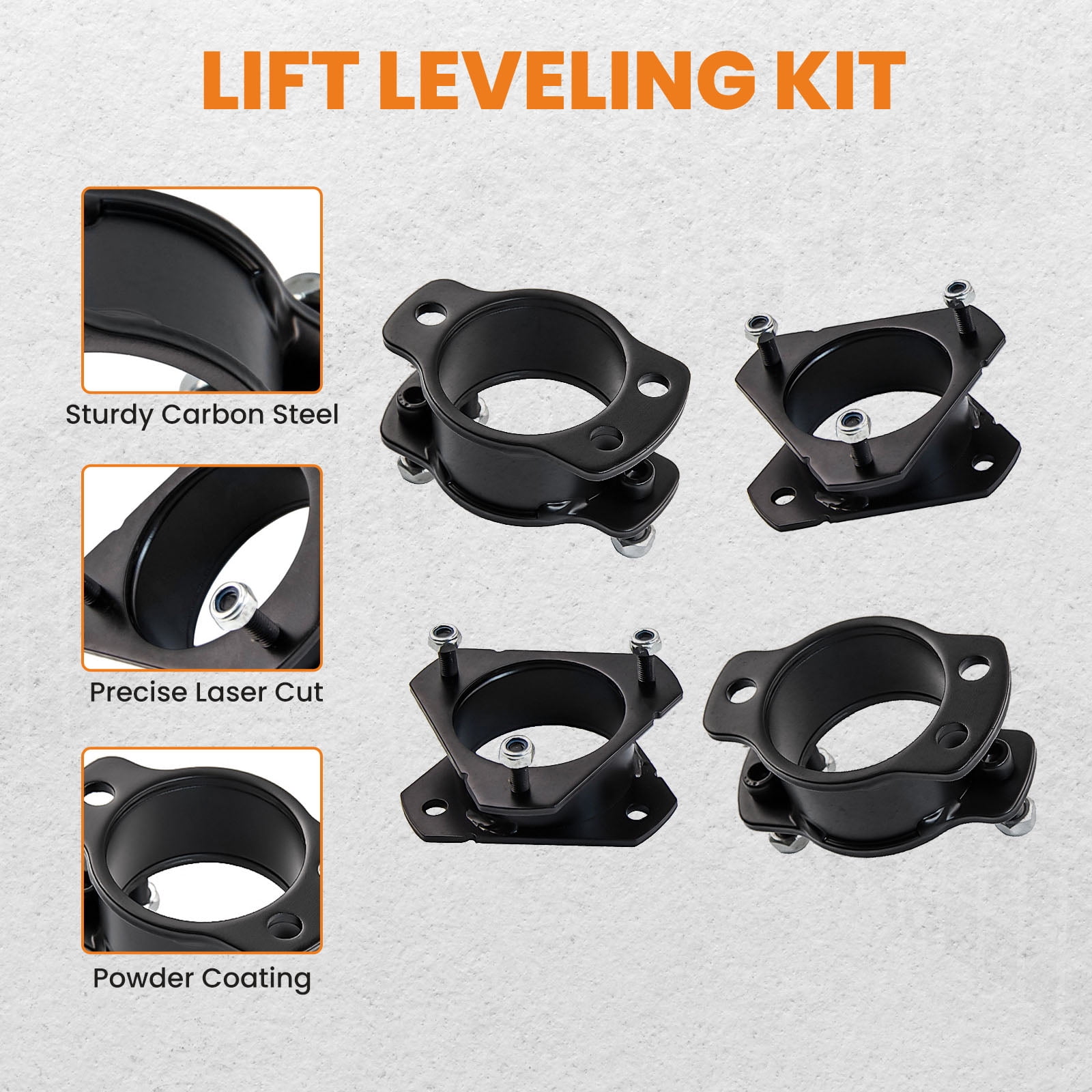 maXpeedingrods 3" Front 2" Rear Leveling lift Kit for Ford Explorer 2006-2010 2WD 4WD, SUV Steel Strut Spacer Suspension Lift Kit, Black