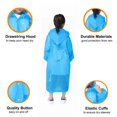thumbnail image 3 of Chubasquero para niños, [paquete de 2] Chubasquero de EVA para niños, chamarra de poncho de lluvia reutilizable para niños y niñas de 6 a 13 años JFHHH pequeña, 3 of 5