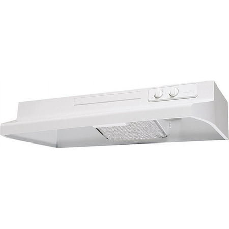 Air King Designer DS Series DS1303 Range Hood, 200 cfm, 30 in W, 12 in D, 6 in H, Cold Rolled Steel, White