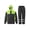 Black/Green, variant on Men's Rain Suit High Visibility Reflective Work Rain Jacket Pants for All Sport Farm Fishing Motorcycle