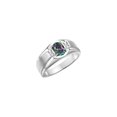 thumbnail image 3 of RYLOS Men's Rings Sterling Silver Classic 7X5MM Oval Gemstone & Diamond Ring Alexandrite June Birthstone Rings For Men, Silver Rings, Size 12, 3 of 7