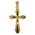 thumbnail image 3 of 14k Tri-tone Gold Fancy Cross Pendant and Cable Chain, 3 of 5