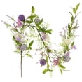 thumbnail image 5 of Northlight Artificial Wildflower and Berry Spring Garland, Purple, 5 ft, 5 of 5