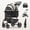 Beige & Black, variant on Happy & Polly 3-in-1 Pet Stroller for Cats & Small Dogs, Detachable Cat Carrier with Wheels, Foldable Dog Stroller for Puppies, Compact Travel