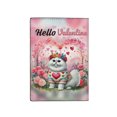 thumbnail image 2 of Hello Valentine’s Day Persian Flower Crown Romantic Pink Floral Travel Passport Wallet Cat Lover Kitten Owner Gifts PU Leather Passport Holder Cover - 00031, 2 of 5