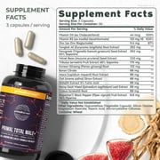 Primal Harvest Total Male + Men's Multivitamin with Vitamin D3, Zinc, Maca Root, Black Pepper Extract, 90 Count