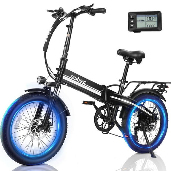 Electric Bike for Adults 750W, 20Mph Top Speed, 20" Fat Tire, 48V 10.4Ah Removable Battery Ebike with 35 Speed and Front Suspension(Black)