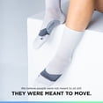 thumbnail image 2 of Feetures Elite Light Cushion Mini Crew Sock - Sport Sock with Targeted Compression - New White, L (1 Pair), 2 of 8