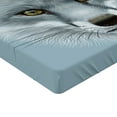 thumbnail image 2 of Ambesonne Animal Fitted Sheet, Fluffy Forest Creature, Full Size, Pale Blue, 2 of 3