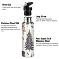 thumbnail image 3 of Yayeee 33oz Insulated Water Bottle Double Wall Stainless Steel with Flip Straw Lid, Beige Christmas Forest, 3 of 7