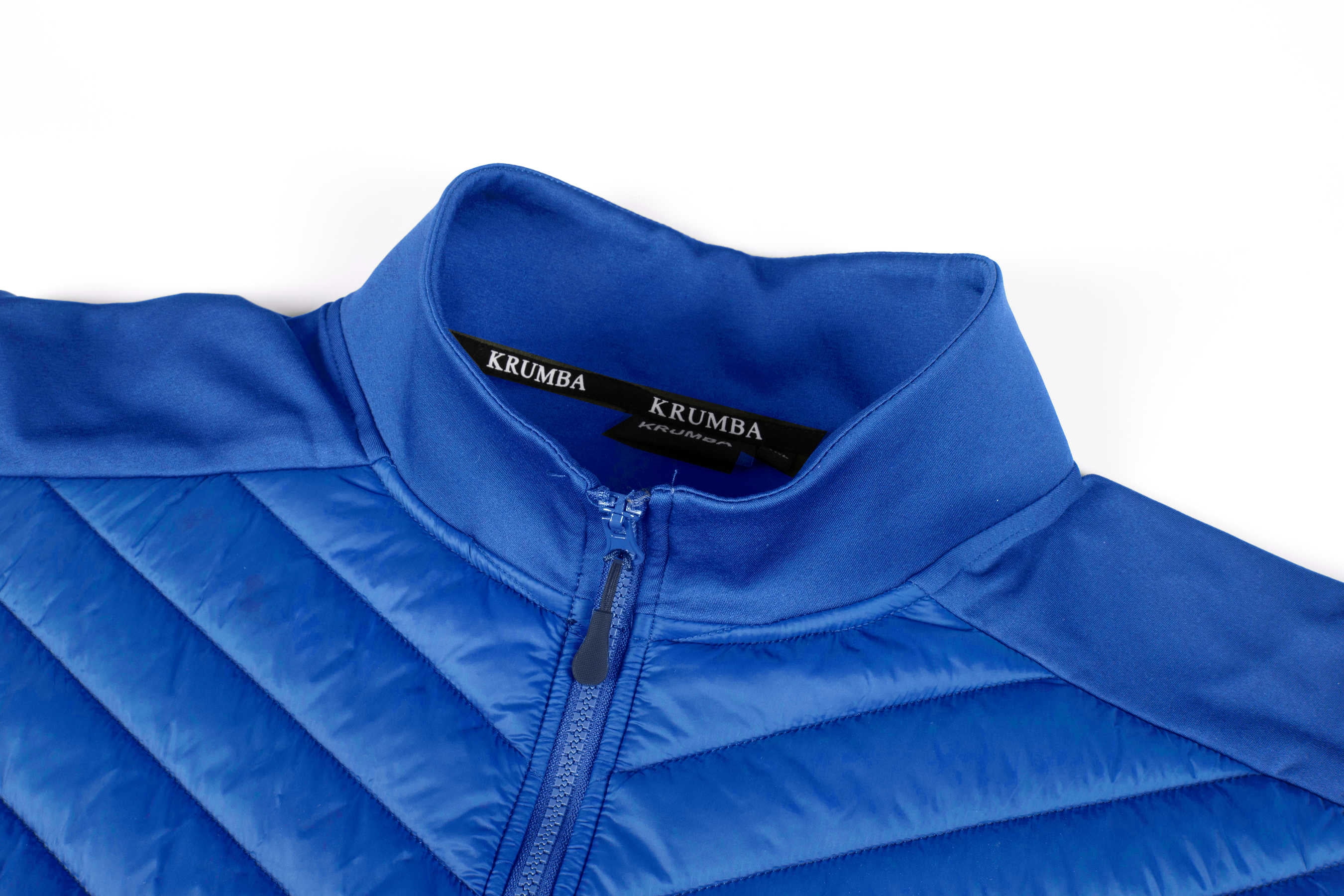 Krumba Mens Sleeveless Lightweight Vest: Zip Up Quilted Pockets Packable Jacket - Casual for Outdoor Running Hiking Travel Blue Size M