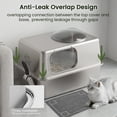 thumbnail image 5 of KPWACD Stainless Steel Cat Litter Box with Lid Metal Litter Pan Extra Large 23.8" X 15.9" X 13.1", 5 of 9