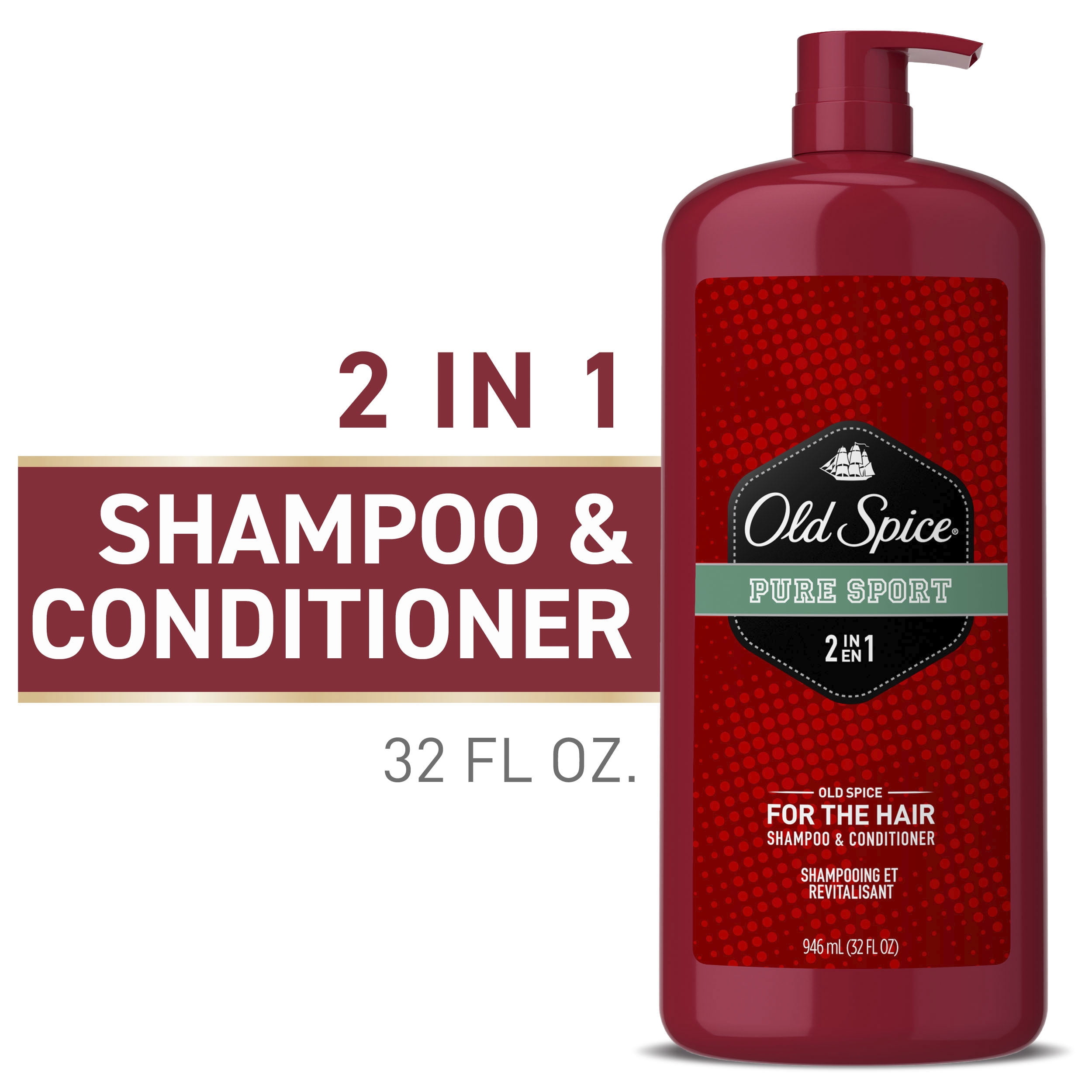 Old Spice Mens 2 In 1 Shampoo And Conditioner Pure Sport 32 Fl Oz Walmart Com