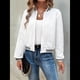 thumbnail image 5 of Chaquetas de Larga para Mujer, Tops, Chaqueta con Cremallera y Ribete de Rayas XL, 5 of 9