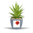 thumbnail image 1 of Red Flower Art Painting Corn  Simplicity Fake Pineapple Flower Pot Vase Mini Decor, 1 of 3