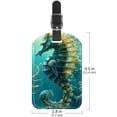 thumbnail image 6 of Square 2Pack PU Leather Seahorse Cruise Luggage Tag with Privacy Cover and Name ID Tag for Travel Handbags Backpacks Luggage Tags, 6 of 6