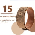 thumbnail image 5 of Cork Yoga Wheel for Yoga Poses and Backbends Inversions Wood-Effect and Mandala Print, Yoga Prop Wheel, 5 of 6