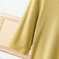thumbnail image 5 of Guzom Fashion Womens Summer Casual Solid Color Loose Round-Neck T-Shirt for Various Occasions,Yellow,Size 2XL, 5 of 6
