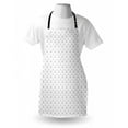 thumbnail image 3 of Anchor Apron Monochrome Figures with Little Hearts Hipster Hand Drawn Tattoo Art Style Retro, Unisex Kitchen Bib Apron with Adjustable Neck for Cooking Baking Gardening, Black White, by Ambesonne, 3 of 3