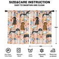 thumbnail image 2 of Blackout Kids Curtains,Dachshund and Flower Childrens Insulated Curtains Set Of 2,Bedroom Essentials,Toddler Room Decor 42"x63"(106x160cm), 2 of 4