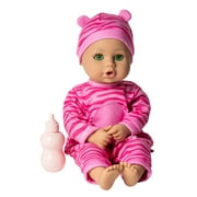 Adora Playtime Baby Doll Tiger Bright, Hazel Green Open/Close Eyes, with Baby Bottle, 13-inch