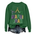 thumbnail image 2 of Pavied Chandails à Capuchon pour Femmes, Chandails à Capuchon Graphiques, Top à Manches Longues Col Rond Imprimé Lettres, Chandail en Molleton pour Femmes, Chandails en Molleton Col Rond, Pulls à Capuche pour Femmes, Vert TG, 2 of 4