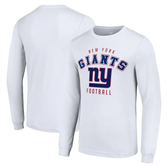 Men's Starter White New York Giants Long Sleeve T-Shirt