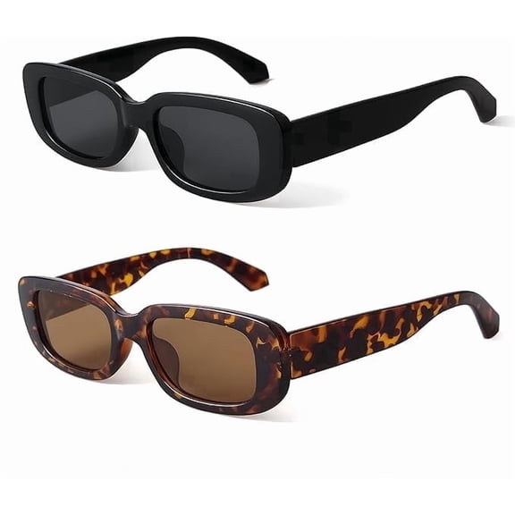 Womens Sunglasses Summer – Good Sunglasses for Women, Rectangle Retro Driving Glasses 90’s Vintage Fashion Narrow Square Frame UV400 Protection