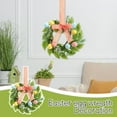 thumbnail image 5 of Miniature Easter Wreath, 4/6/8 Pack Small Spring Artificial Easter Egg Wreaths With Yellow Bow, Sturdy & Foam Egg Decoration For Kitchen Cabinets, Door/Window/Wall, 5 of 7