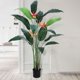thumbnail image 5 of 2-pack of 7ft artificial bird of paradise plants con 17 trunks, artificial leaves, y 3 artificial flowers, 5 of 8